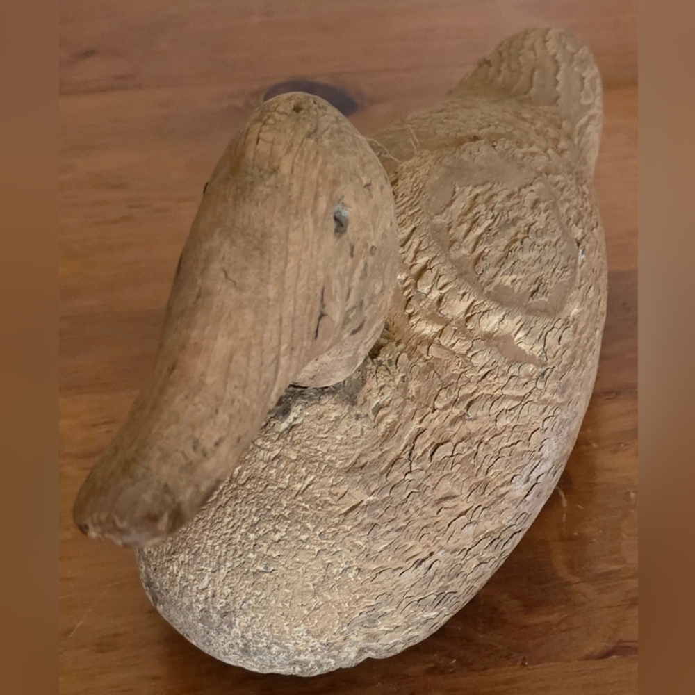 Handcarved wooden duck decoy, Cozy Cabincore, man cave, hunting lodge